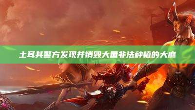 土耳其警方发现并销毁大量非法种植的大麻