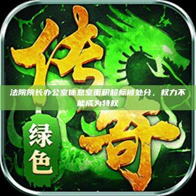 法院院长办公室休息室面积超标被处分,权力不能成为特权