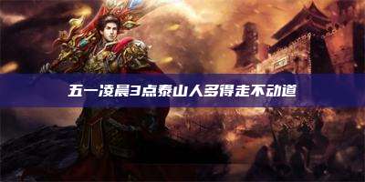 五一凌晨3点泰山人多得走不动道